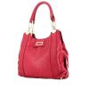 Chloé bag worn on the shoulder or carried in the hand in raspberry pink grained leather - 00pp thumbnail