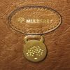 Mulberry Bayswater bag worn on the shoulder or carried in the hand in gold ostrich leather - Detail D3 thumbnail