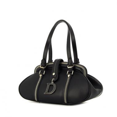 Borsa da spalla o a mano Dior modello piccolo in pelle nera