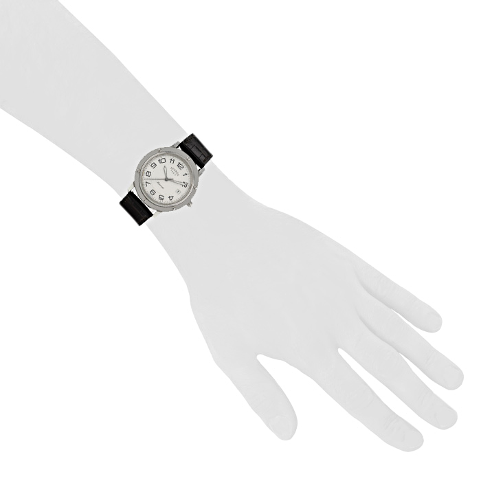Hermes Clipper - Wristlet Watch watch in stainless steel Ref:  CP2.810  Circa  2000 - Detail D1