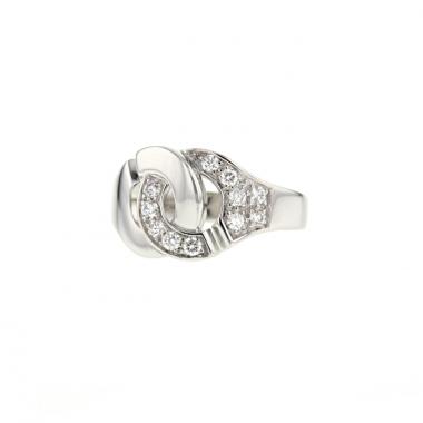 Anello Dinh Van Menottes R12 in oro bianco e diamanti