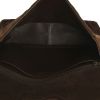 Chanel Timeless shoulder bag in chocolate brown quilted suede - Detail D3 thumbnail