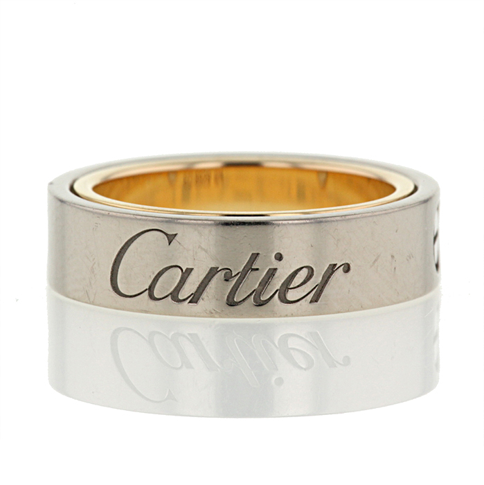 Anello Cartier Love Astro in oro bianco e oro rosa - Detail D2
