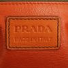 Prada handbag in khaki suede and orange leather - Detail D3 thumbnail