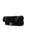 Chanel Petit Shopping handbag in black quilted canvas and black patent leather - 00pp thumbnail