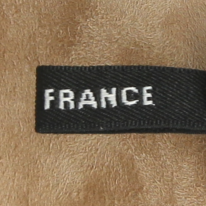 Borsa a tracolla Chanel in camoscio trapuntato beige con motivo a quadretti - Detail D5