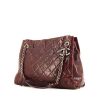 Chanel Grand Shopping shopping bag in burgundy patent quilted leather - 00pp thumbnail