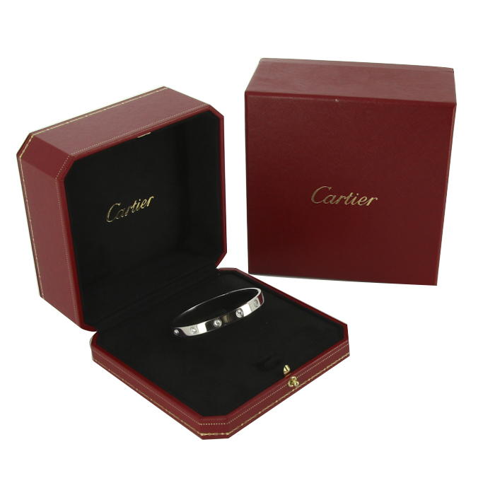 Cartier Love bracelet in white gold and diamonds - Detail D2