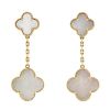 Van Cleef & Arpels Magic Alhambra earrings in yellow gold and mother of pearl - 00pp thumbnail