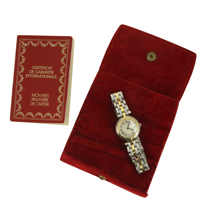 Montre Cartier Panthère Vendôme en or et acier Vers  1990