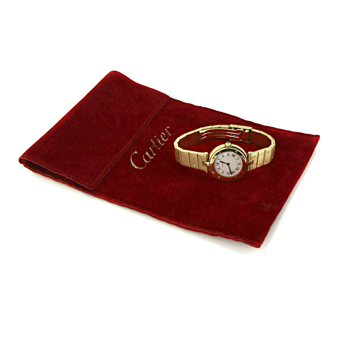 Montre Cartier Santos en or jaune Vers  1990 - Detail D2