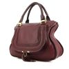 Chloé Marcie large model handbag in burgundy leather - 00pp thumbnail
