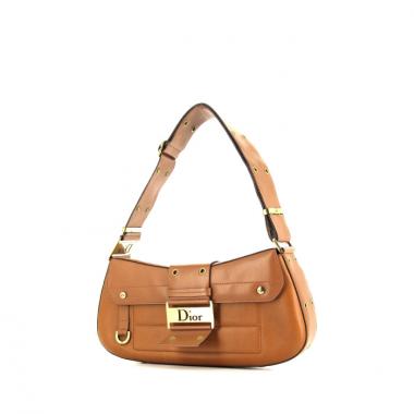 Bolso de mano Dior Street Chic en cuero color oro
