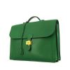 Hermes Sac à dépêches briefcase in green epsom leather - 00pp thumbnail