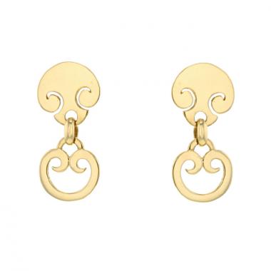 Paire de boucles d'oreilles mobile O.J. Perrin Légende en or jaune