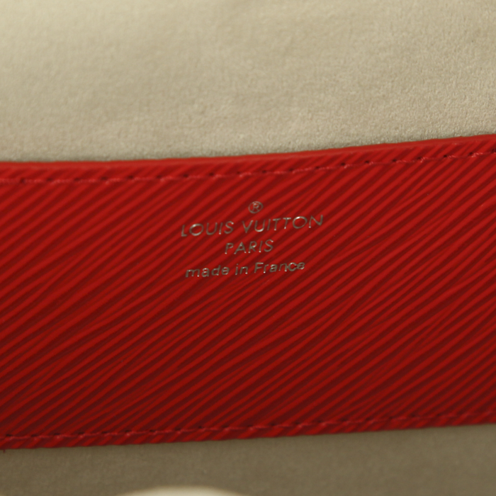 Bolso de mano Louis Vuitton en cuero blanco y degradado de rosa - Detail D4