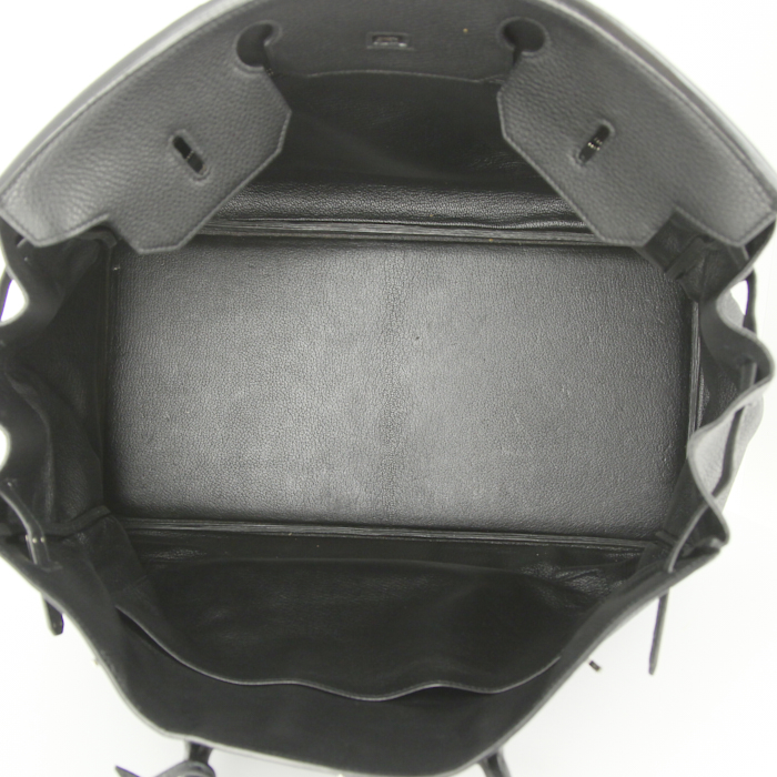 Bolso de mano Hermes Birkin 40 cm en cuero togo negro - Detail D2