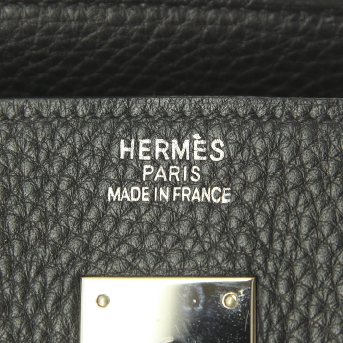 Borsa Birkin 40 cm in pelle togo nera - Detail D3