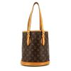 Shopping bag Louis Vuitton Bucket in tela monogram marrone e pelle naturale - 360 thumbnail