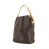 Tod's shoulder bag in dark brown and gold leather - 00pp thumbnail