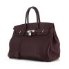 Hermes Birkin 35 cm handbag in burgundy leather taurillon clémence - 00pp thumbnail