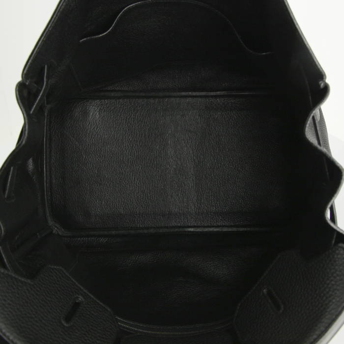 Hermes Birkin 35 cm handbag in black togo leather - Detail D2