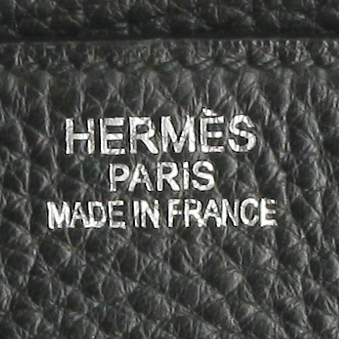 Hermes Birkin 35 cm handbag in black togo leather - Detail D3