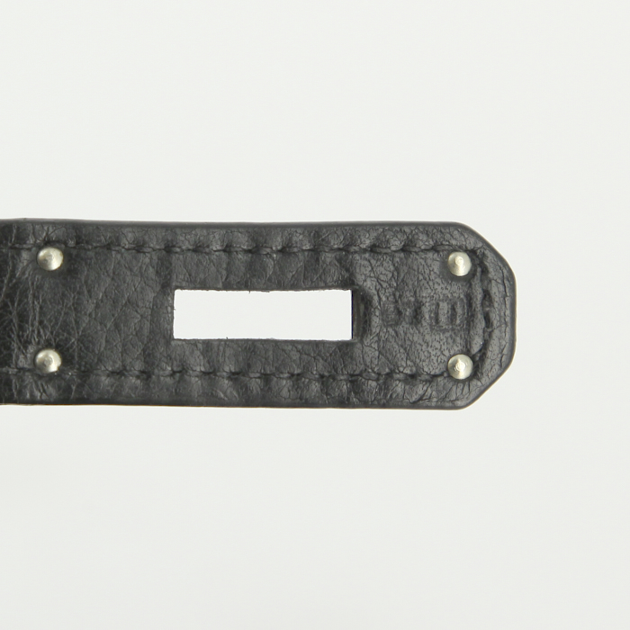 Bolso de mano Hermes Birkin 35 cm en cuero togo negro - Detail D4