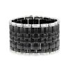 Flexible Chanel Ultra size XL cuff bracelet in white gold and ceramic - 00pp thumbnail