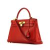 Hermes Kelly 28 cm handbag in red box leather - 00pp thumbnail