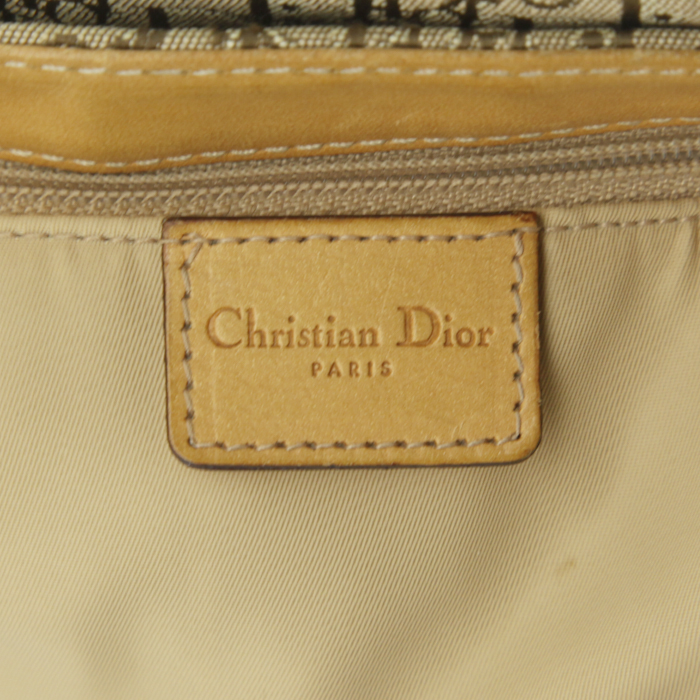 Dior Street Chic shoulder bag in brown monogram canvas and natural leather - Detail D3