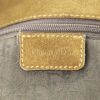 Dior Saddle shoulder bag in chocolate brown, brown and beige suede and beige foal - Detail D3 thumbnail