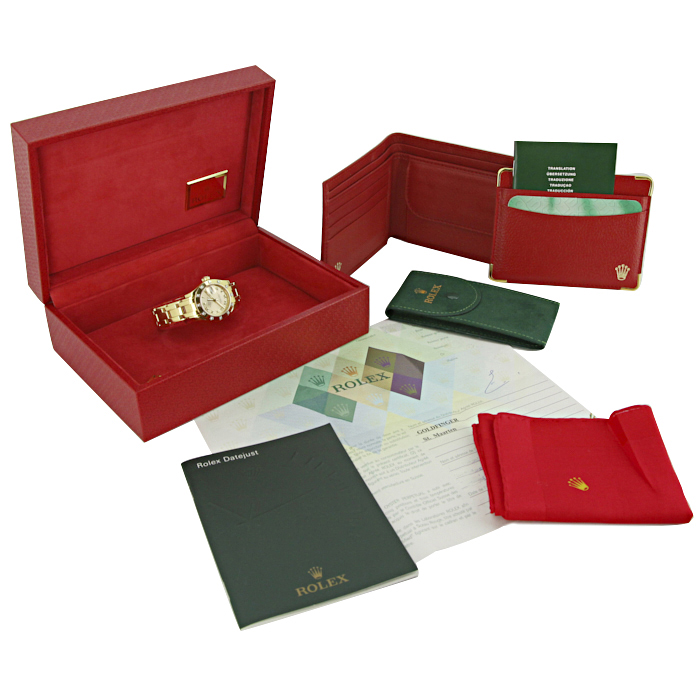 Orologio Rolex Lady Datejust Pearlmaster in oro giallo Ref :  80318 Circa  1982 - Detail D2