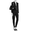 Bolso para llevar al hombro Dior Le 30 en cuero cannage negro - Detail D1 thumbnail
