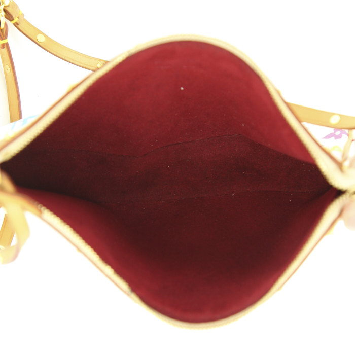 Louis Vuitton Pochette accessoires pouch in multicolor monogram canvas and natural leather - Detail D2