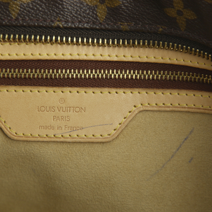 Sac cabas Louis Vuitton Luco en toile monogram et cuir naturel - Detail D3