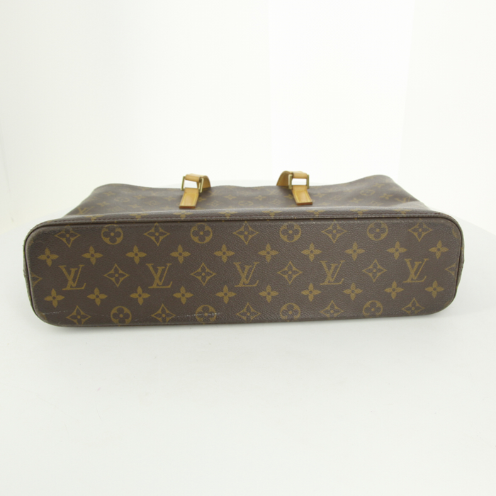 Shopping bag Louis Vuitton Luco in tela monogram e pelle naturale - Detail D5