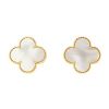 Van Cleef & Arpels Magic Alhambra large model earrings in yellow gold and mother of pearl - 00pp thumbnail