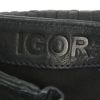 Jerome Dreyfuss Igor shoulder bag in navy blue grained leather - Detail D3 thumbnail