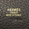 Hermes shopping bag in dark brown grained leather - Detail D3 thumbnail