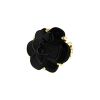 Chanel Camelia large model ring in yellow gold and onyx - 00pp thumbnail