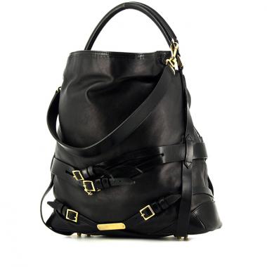 Sac cabas Burberry en cuir noir