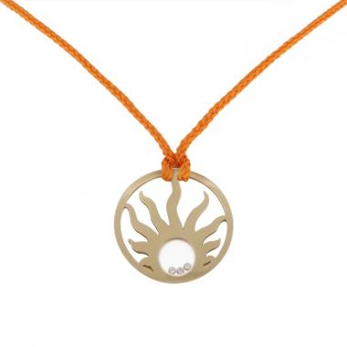 Pendentif Chopard Happy Diamonds en or jaune et diamants
