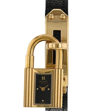 Reloj Hermes Kelly-Cadenas de oro chapado Circa  1992
