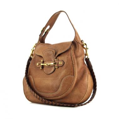 Borsa a tracolla Gucci Pelham in pelle marrone
