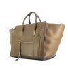 Celine Luggage handbag in brown Café and royal blue leather and brown Café grained leather - 00pp thumbnail