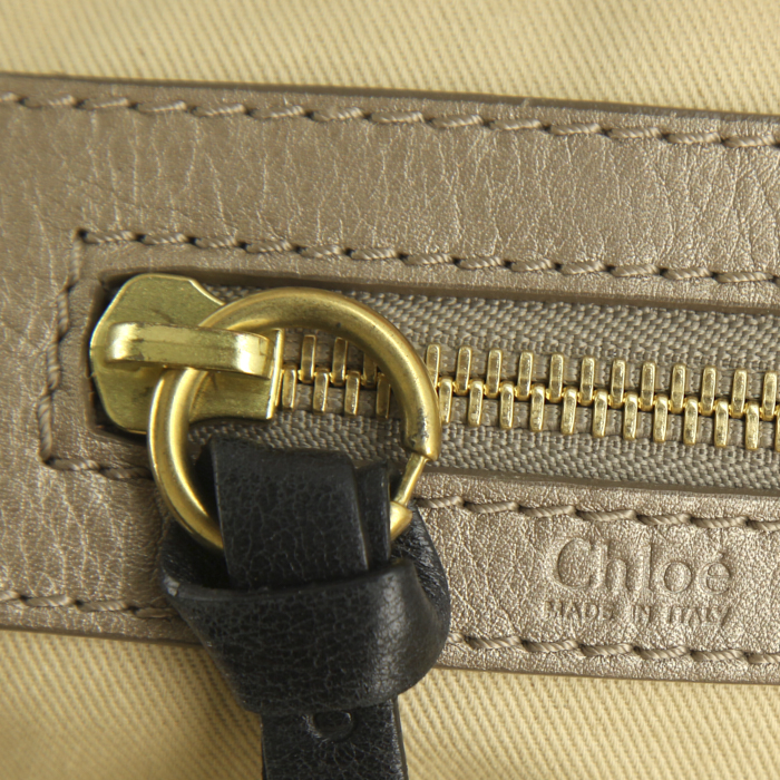 Sac porté épaule ou main Chloé en cuir matelassé violet - Detail D3