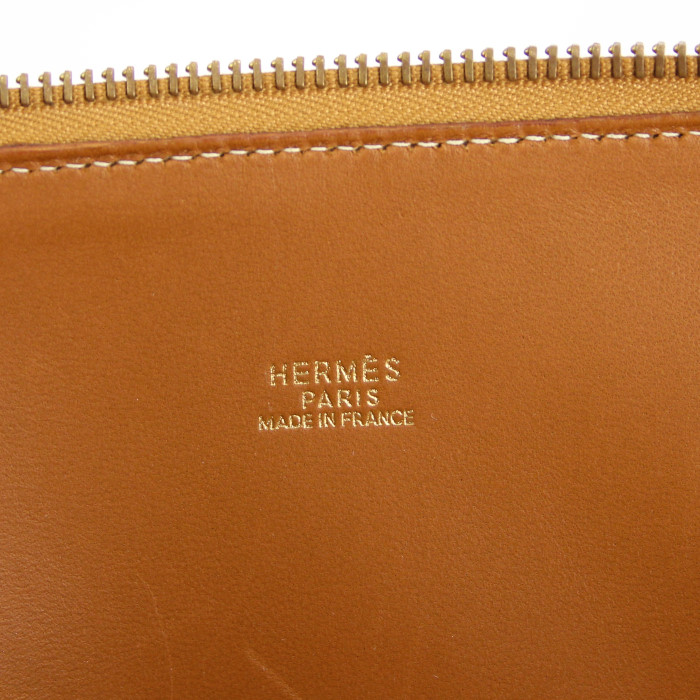 Sac à main Hermes Bolide 30 cm en cuir epsom gold - Detail D4