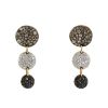 Pomellato Sabbia large model pendants earrings in pink gold,  diamonds and diamonds and in diamonds - 00pp thumbnail