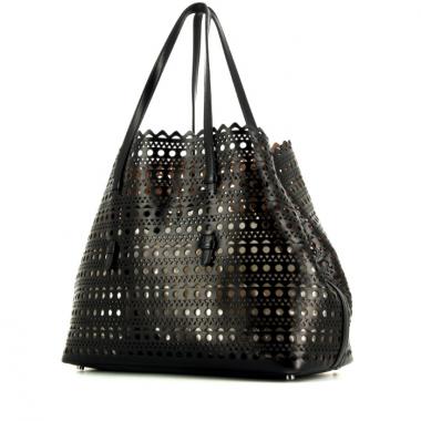 Bolso de mano Alaia Mina en cuero negro